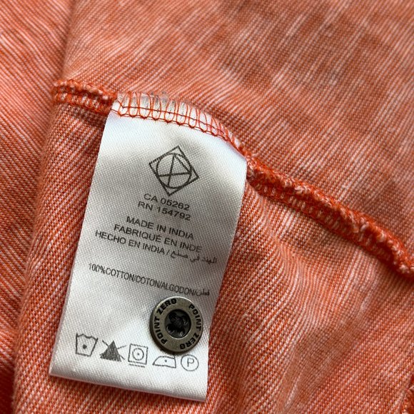 POINT ZERO Polo Shirt Men's Size Large Nautical Peach Colour - Picture 9 of 13